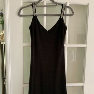 Rhinstone on straps LBD